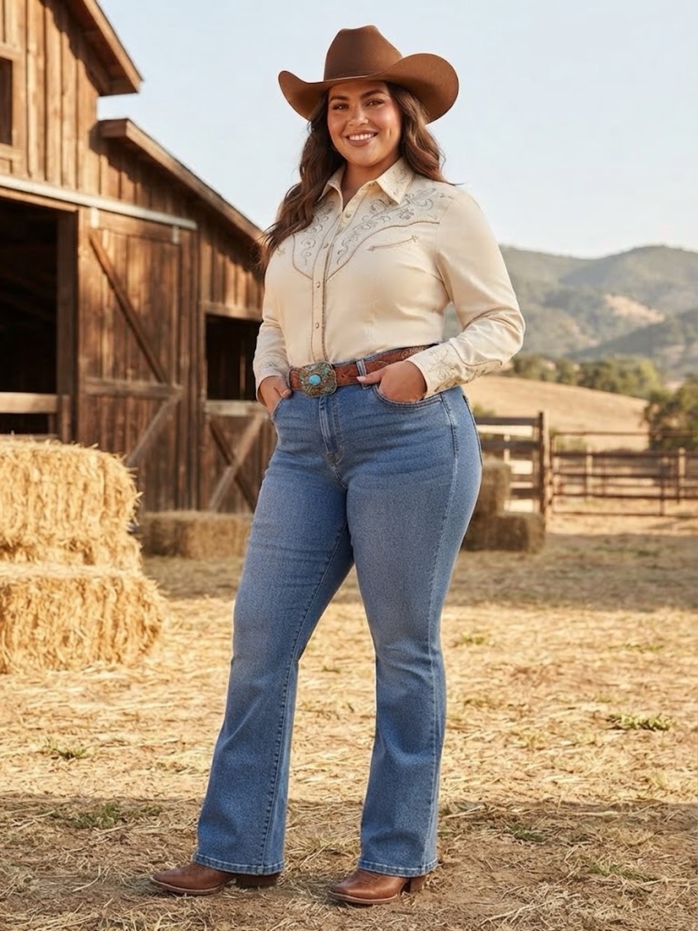 No Boundaries Women's Bootcut Jeans with a butterfly design on the back
